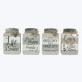 Large 4 Inspirational Wooden Mason Jar Wall Art Signs Rustic Country Home Decor