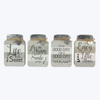 Large 4 Inspirational Wooden Mason Jar Wall Art Signs Rustic Country Home Decor