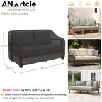 Anartcle 3-Seater Patio Sofa Cover,79W X 37D X 35H Inches Outdoor Couch Cover,100% Waterproof Heavy Duty Patio Sofa Covers,Patio
