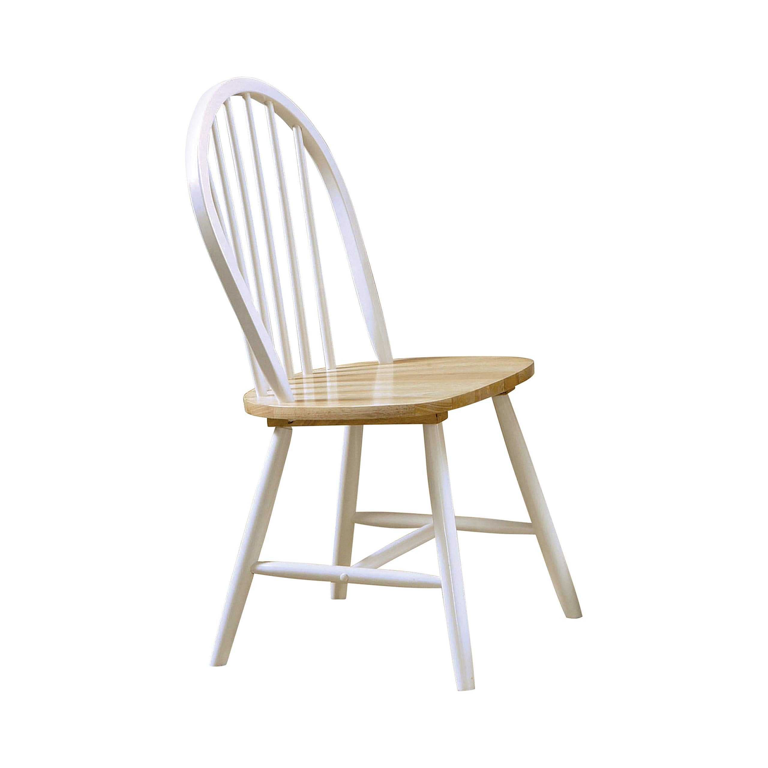 Coaster Furniture 5-Piece Drop Leaf Natural Brown and White Dining Set 4241-S5