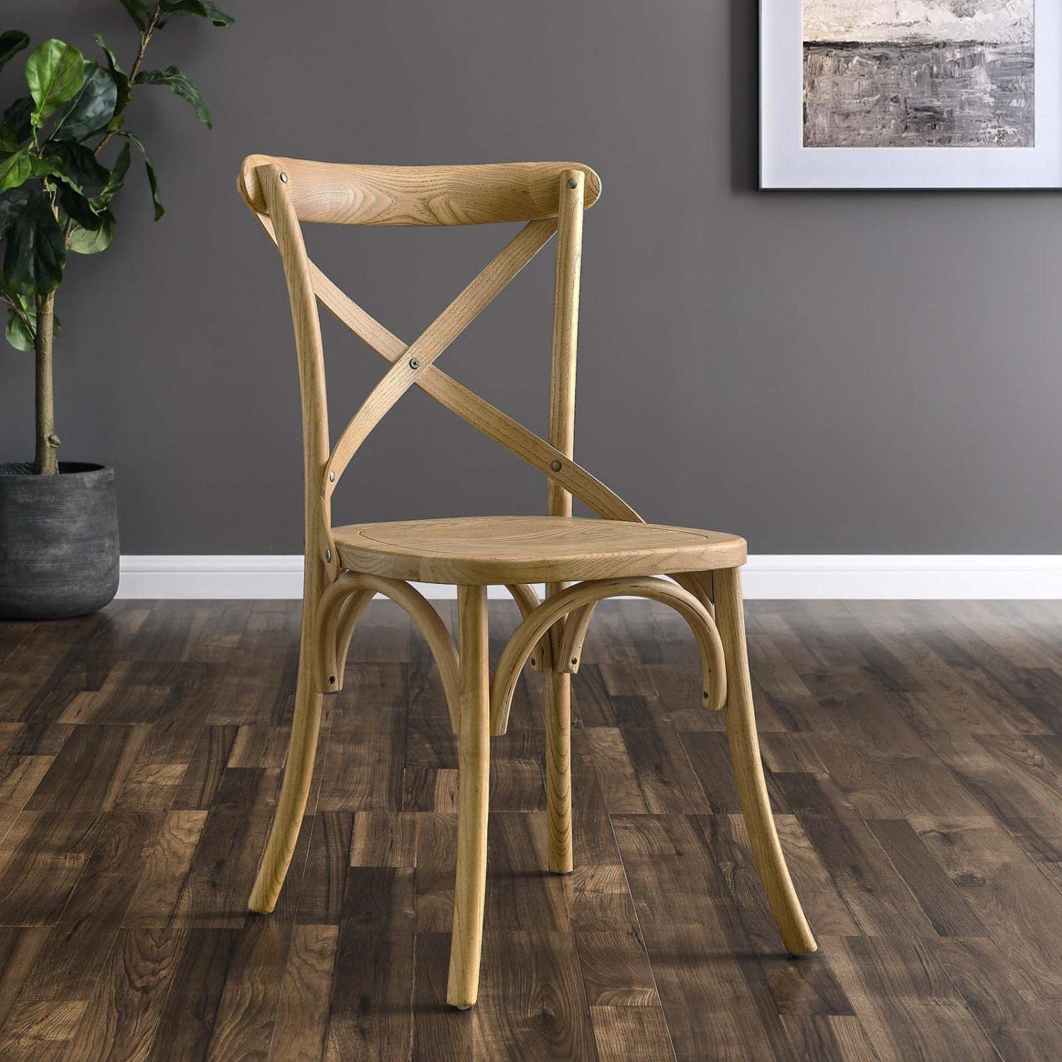 Modway Gear Dining Side Chair In Natural