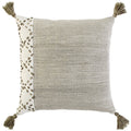 Rizzy Home Color Block 20" x 20" Down Pillow with Poly Pet Cover Ivory/Taupe