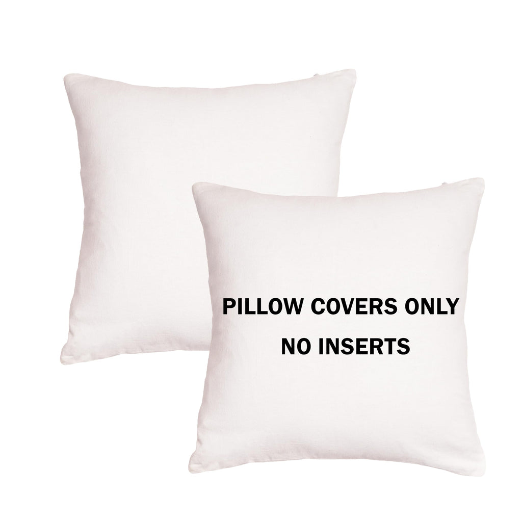 RELY+ Cotton Throw Pillow Covers White 24''X24'' Set of 2 Decorative Zippered Throw Pillow Covers for Couch, Sofa, Farmhouse, Li