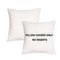 RELY+ Cotton Throw Pillow Covers White 20''X20'' Set of 2 Decorative Zippered Throw Pillow Covers for Couch, Sofa, Farmhouse, Li