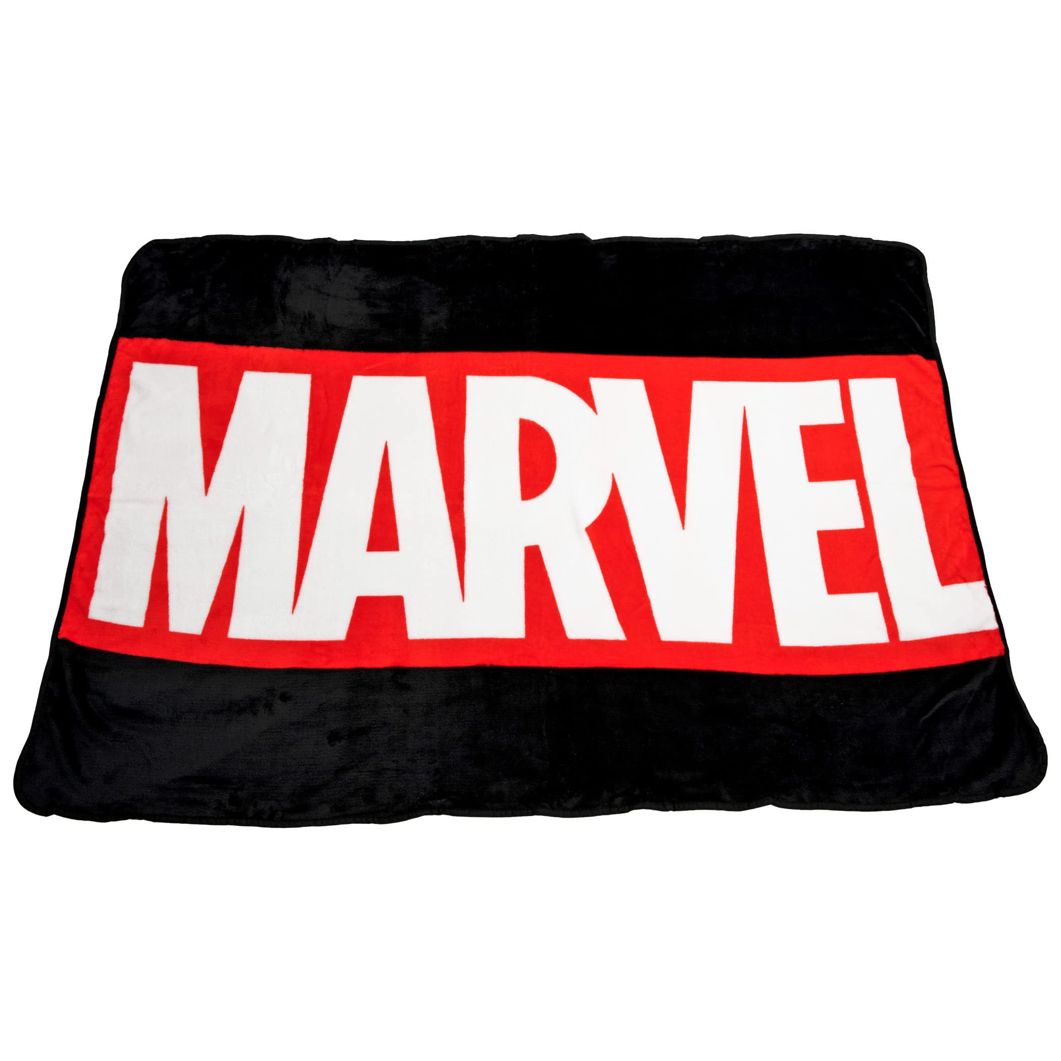 Surreal Entertainment Marvel Brand Text Logo Fleece Throw Blanket