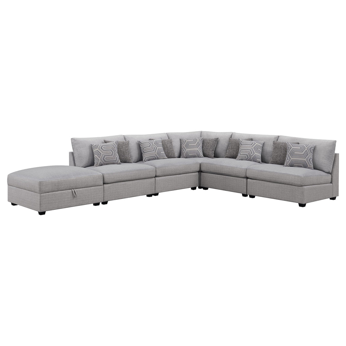 Coaster Cambria 6-Piece Sectional, Grey