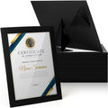 Tatuo 25 Pcs 8.5 x 11 Paper Picture Frames Document Frame Horizontal Paper Certificate Holders Display Gallery Wall Frame Art Ta