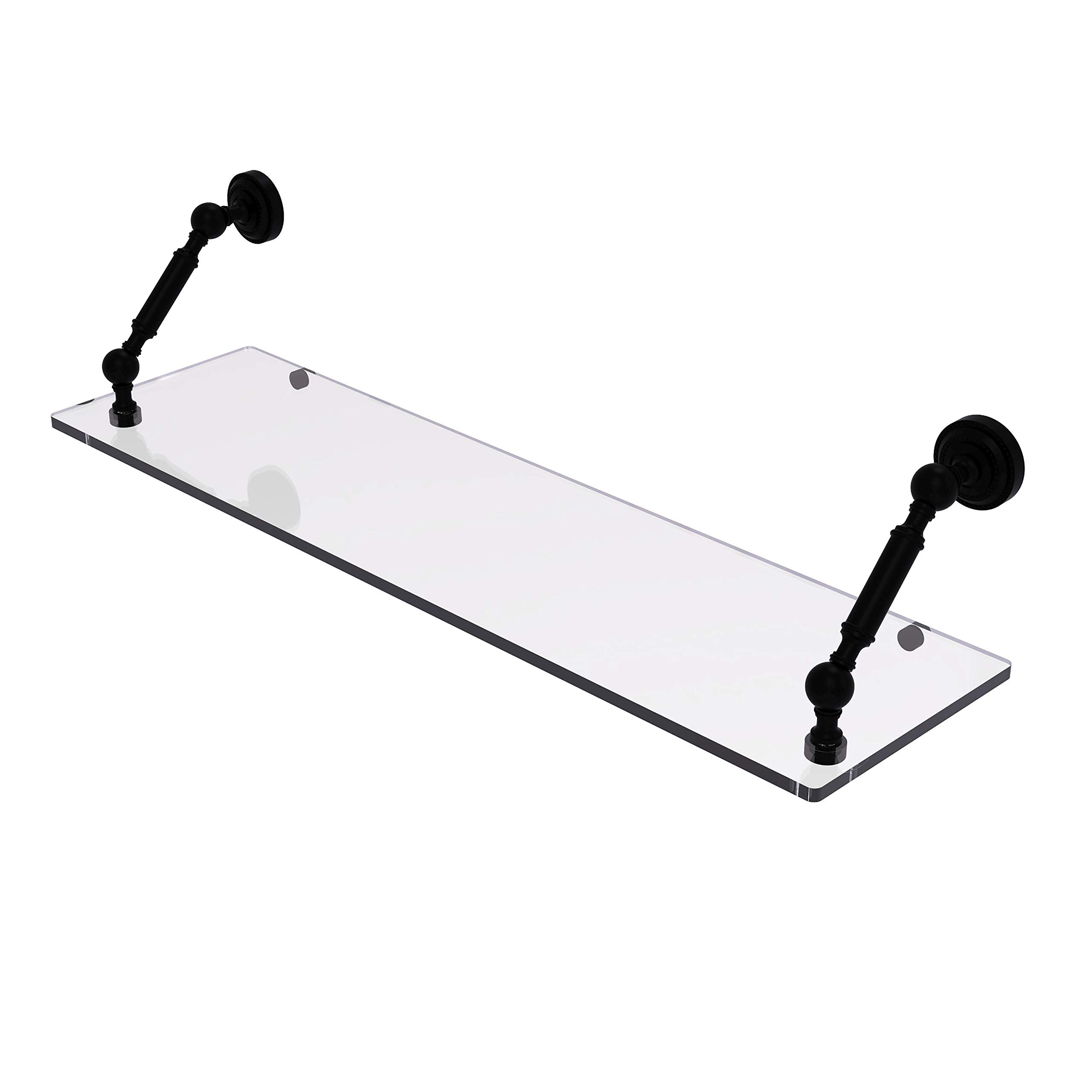 Allied Brass DT-1-30 Dottingham Collection 30 Inch Floating Glass Shelf, Matte Black