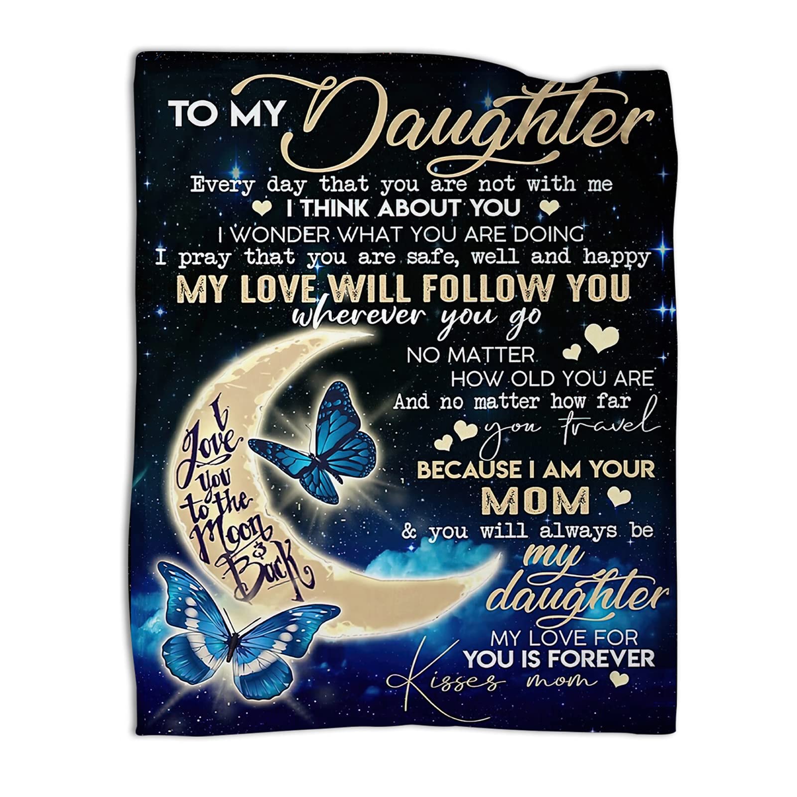 Buugviil Daughter Gifts To My Daughter Blanket From Mom Birthday Gift For My Daughter Throw 60 * 80 In