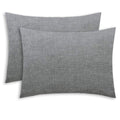 Calitime Pack Of 2 Cozy Standard Pillow Shams Cases For Bed Bedding Decoration Solid Dyed Soft Chenille 20 X 26 Inches Medium Gr