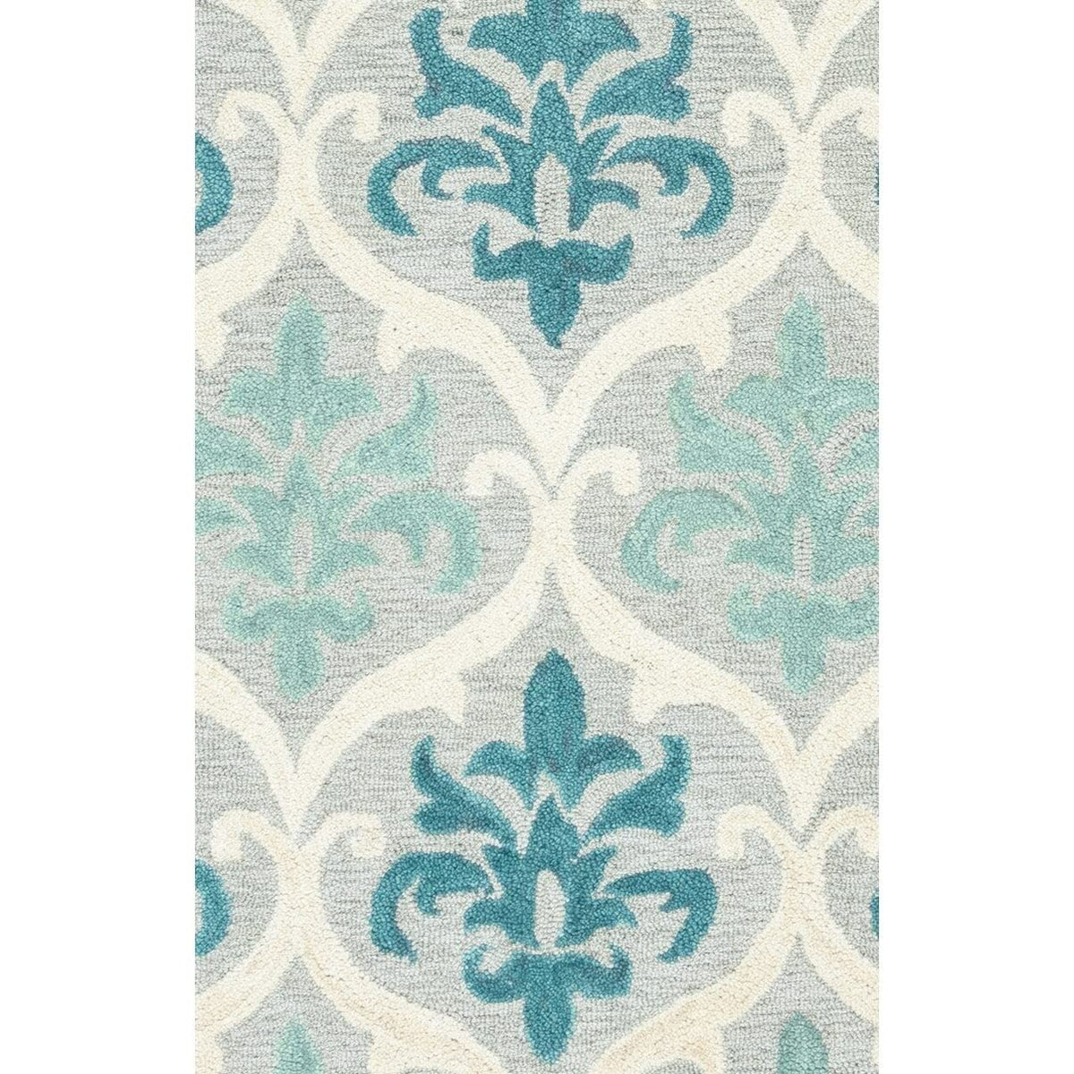 Rizzy Home Plymouth Collection Trellis Rug Aqua 9' X 12' 9' X 12'