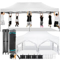 Cobizi 10X20 Pop Up Canopy With 6 Sidewall,Heavy Duty Canopy Upf 50+ All Season Wind Waterproof Commercial Outdoor Wedding Party
