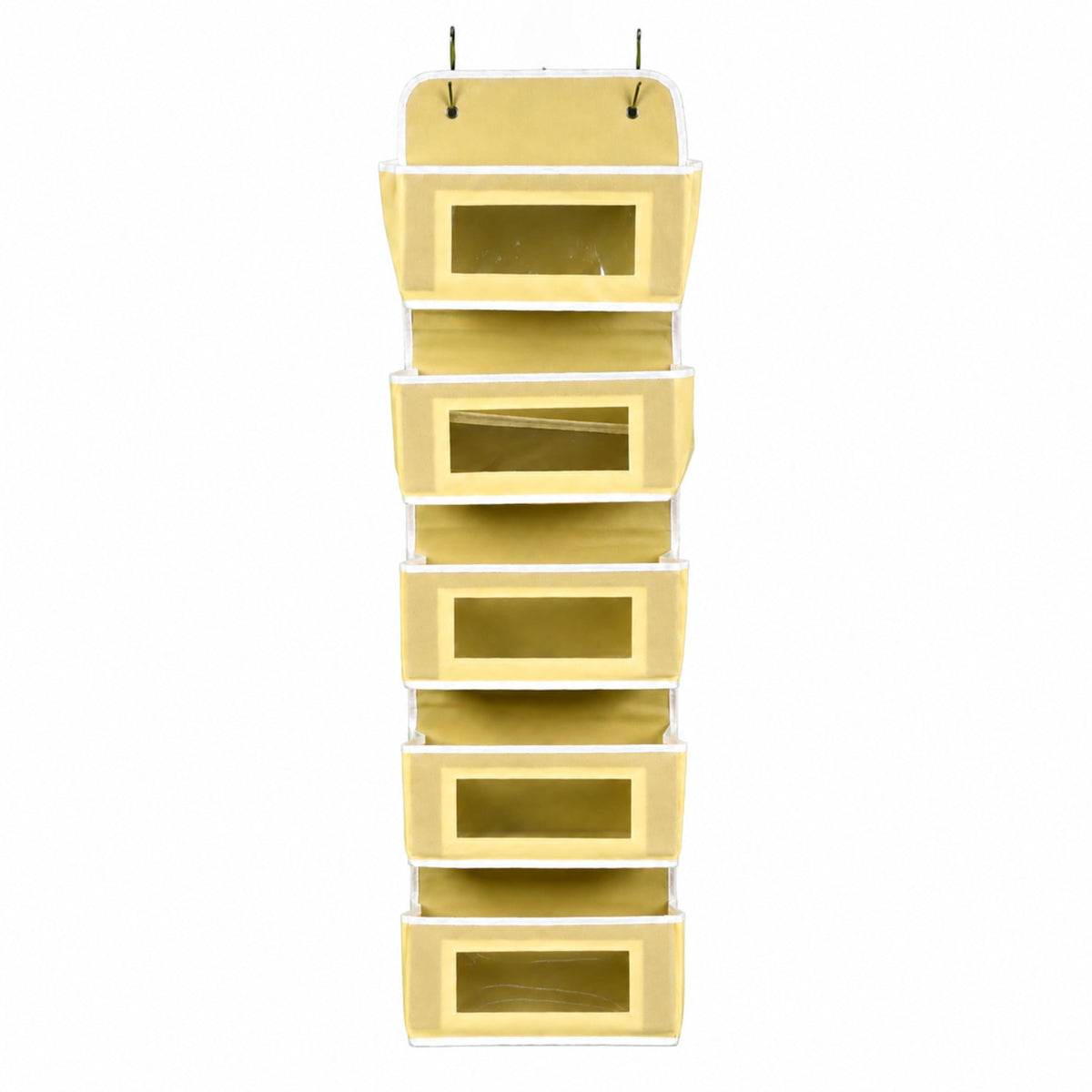 DaddyBee Closet Storage Organizer with 6 Shelves, Storage Closet Organizer Hanging Wardrobe Shelf with Label Windows, Foldable F