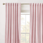 Ryb Home Pink Velvet Curtains 108 Inches- Blackout Curtains For Living Room, Thermal Insulated Noise Reducing Panels Soft Luxury Window Decor For Bedroom, Blush Pink, W52 X L108 Inches, 2 Panels