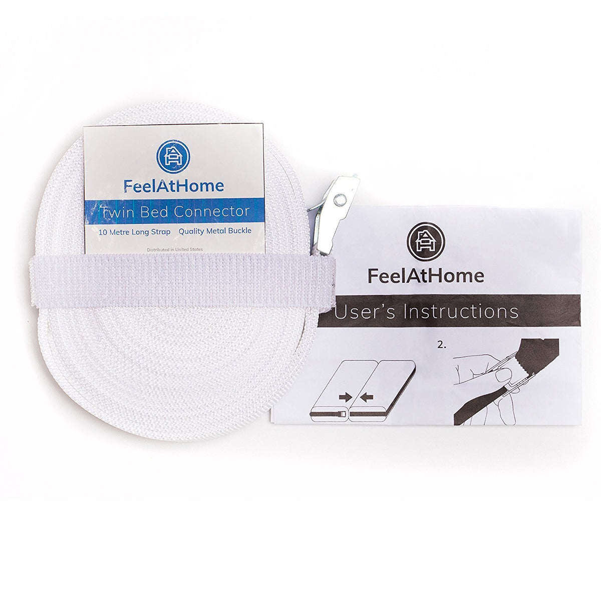 Feelathome Strap For Twin Beds - Twin To King Bed Mattress Joiner Converter, Twin Connector For Converting Split Twins Or Twin X