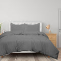 Royale Linens Grey Duvet Cover Twin Size - 2 Piece Bedding Comforter Covers - Zipper Closure - 1 Twin Duvet Cover 68X90 Inches A