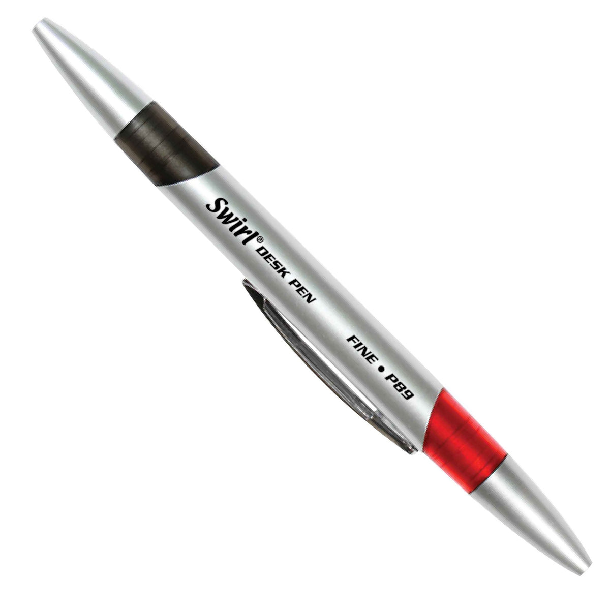 J.R. Moon Pencil Jrmp89 Swirl Ink Pens Combo, 0.5' Height, 1.8' Wide, 7' Length, Red/Black (12 Count)