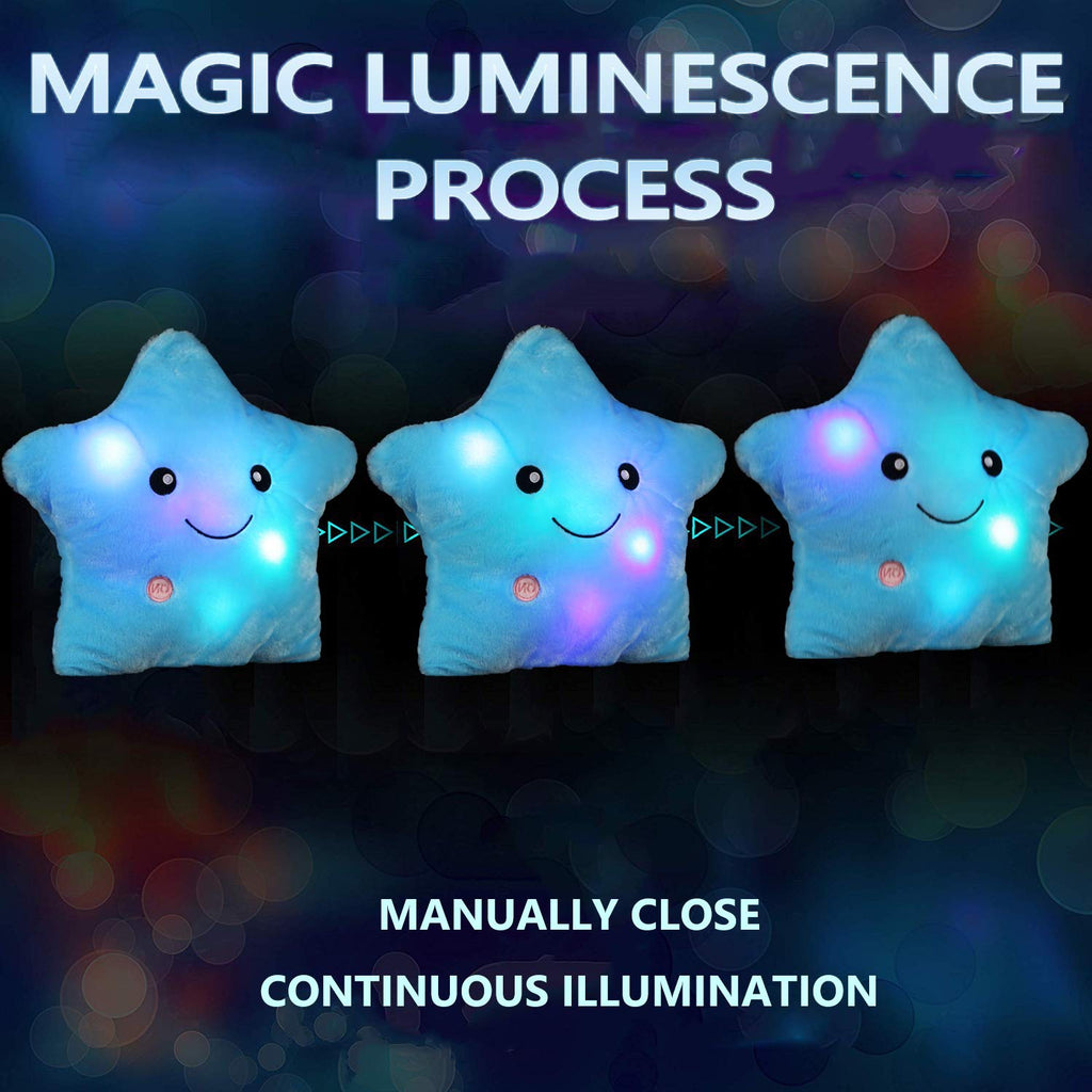 Sofipal Led Twinkle Star Shaped Plush Pillow, Creative Night Light Glowing Cushions Plush Stuffed Toys Gifts For Kids, Decoratio