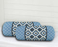 Tenfit Geometric Block Print 100% Pure Soft & Breathable Cotton Bolster Cover | Round Cylinderical Decorative Pillow Cover For D