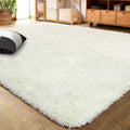 LOCHAS Ultra Soft Indoor Modern Area Rugs Fluffy Living Room Carpets for Children Bedroom Home Decor Nursery Rug 6x9 Feet, Cream