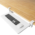 Nearhub Large Keyboard Tray Under Desk Pull Out With Extra Sturdy C Clamp Mount System, 26' (30 Including Clamps) X 11 Inch Ste