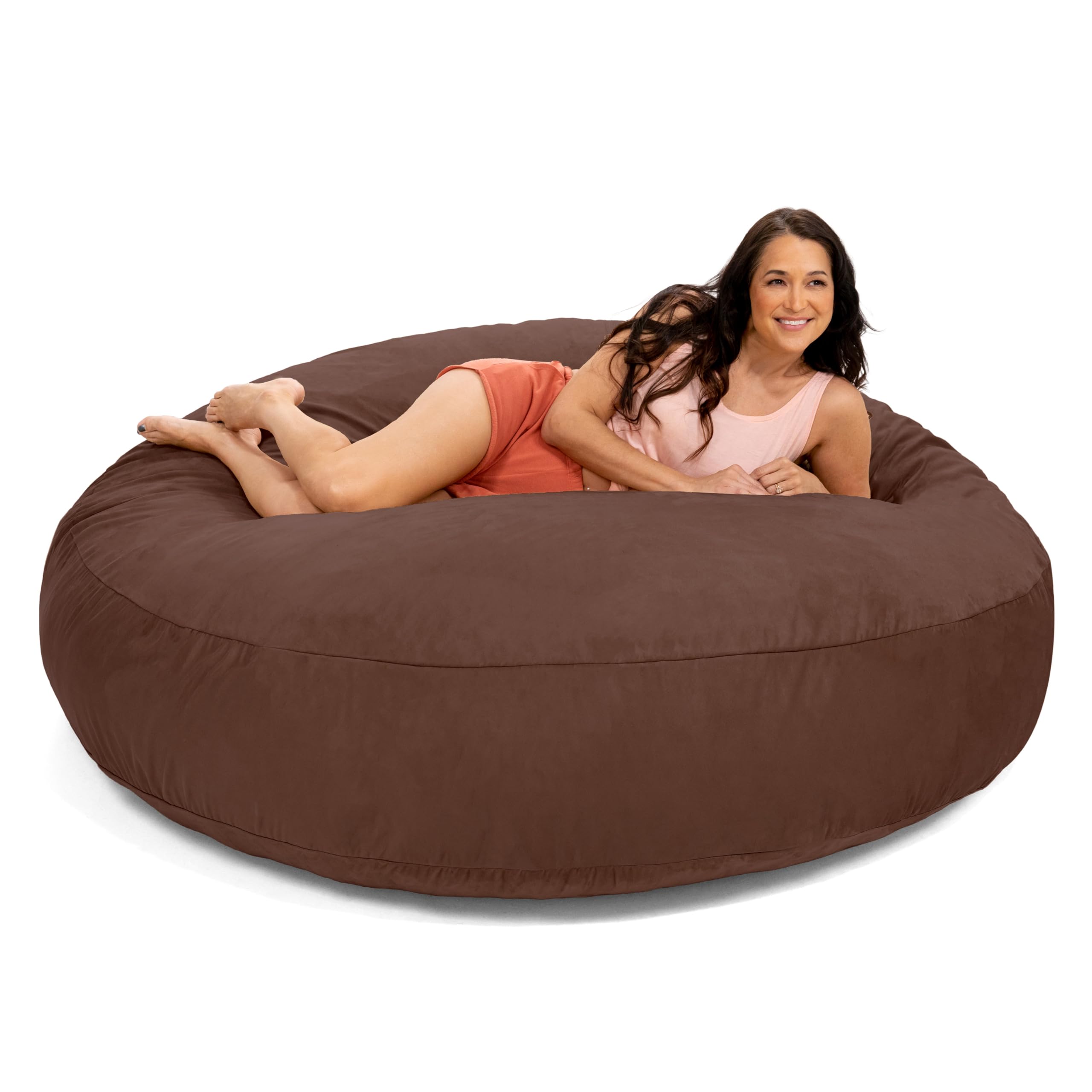 Jaxx 6 Foot Cocoon - Large Bean Bag Chair for Adults, Microsuede Chocolate