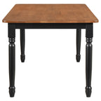 Coaster Home Furnishings Hollyoak 5-Piece Rectangular Dining Set Walnut and Black