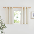 Nicetown Linen Blend Sliding Door Curtains Extra Wide, Grommet Semi Sheer Vertical Drapes Privacy Added With Light Filtering For Bedroom/Living Room, Natural, W68 X L96, 2 Pieces