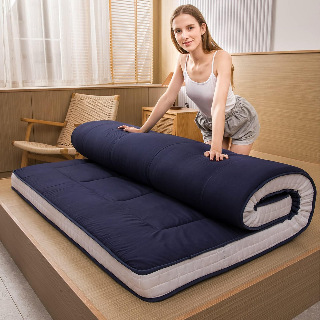 MAXYOYO Japanese Floor Mattress Futon Mattress Twin Bed Mattress, Single Mattress Pad Guest Mattress Floor Bed Mattress, Easy to
