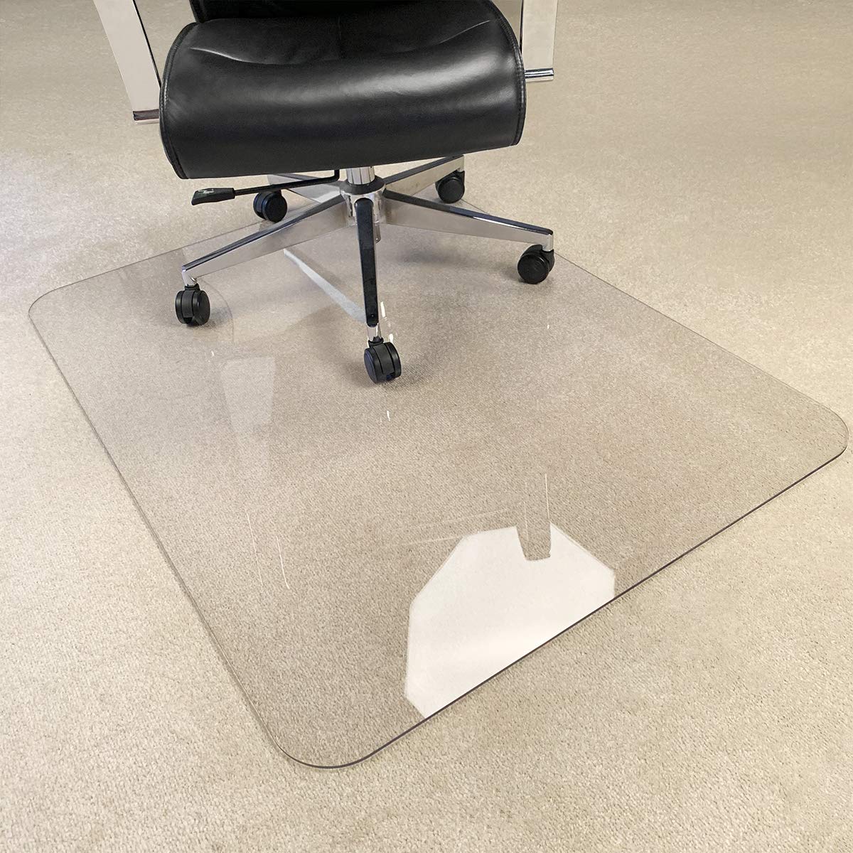 2Pack Crystal Clear 1/5' Thick 47' X 35' Heavy Duty Hard Chair Mat, Can Be Used On Carpet Or Hard Floor