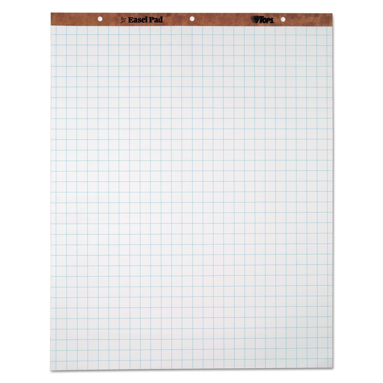 Tops Easel Pad, 3-Hole Punched, White, 15 Lb, 1' Squares, 50 Sh/Pd, 4 Per Carton (7900)