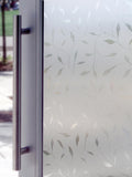 Artscape Etched Leaf | Window Privacy Film Textured Glass Pattern | Non-Adhesive & UV Protection | Easy to Apply & Removable | 2
