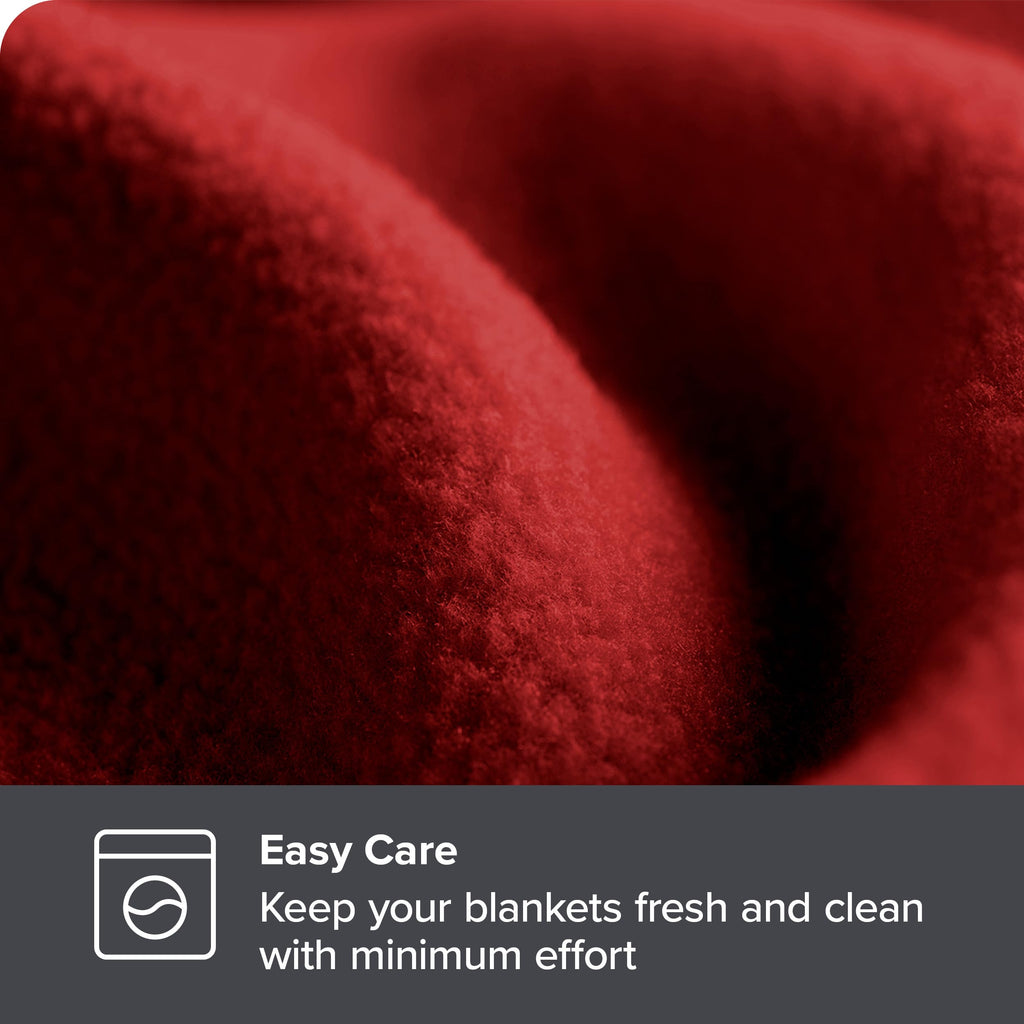Bare Home Polar Fleece Blanket - Twin/Twin Xl Blanket - Red - Warm & Cozy - Premium Fleece Blanket - Blanket For Bed, Sofa, Camp