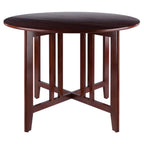Winsome Wood Alamo, , Double Drop Leaf, Round Table Mission, Walnut, 42-Inch/ 41.97 in x 41.97 in x 29.65 in