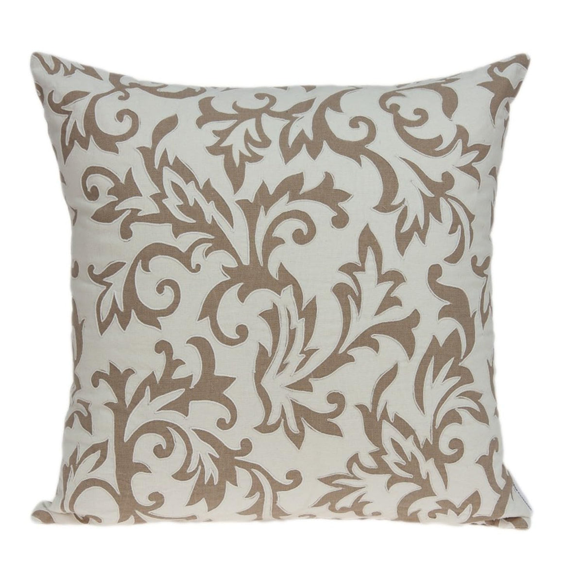 HomeRoots 100% Cotton Parkland Collection Cairo Transitional Beige Pillow Cover