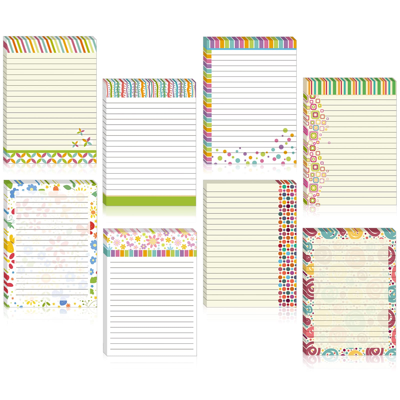 8 Pcs Cute Note Pads Fun Pattern Notepads For Women Colorful Scratch Memo Gift For Refrigerator Office Home To Do List Supplies,