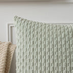 Kevin Textile Pack Of 2 Corduroy Decorative Throw Pillow Covers 16X16 Inch Spring Soft Boho Striped Pillow Covers Modern Farmhouse Home Decor For Spring Sofa Living Room Couch Bed Light Green