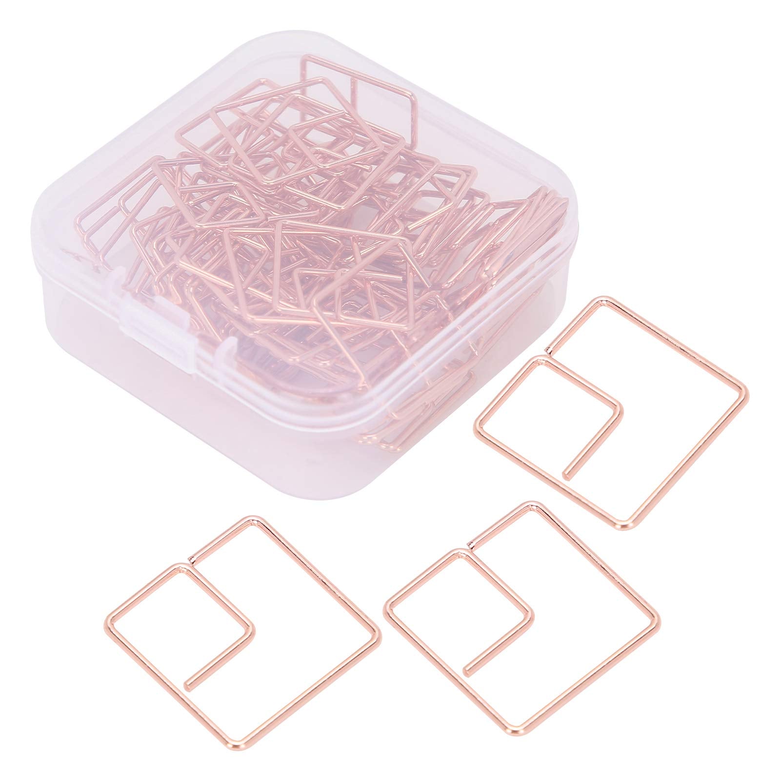 Jeanoko Paper Clip Wire Iron Office Clip Square Document Bookmark Marking Clip Stationary Supplie