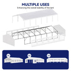 Phi Villa 40'X20' Outdoor Heavy Duty Party Tent Large Commercial Canopy Wedding Event Shelter With Removable Sidewalls & 7 Storage Bags For Patio Outdoor Garden Events, White