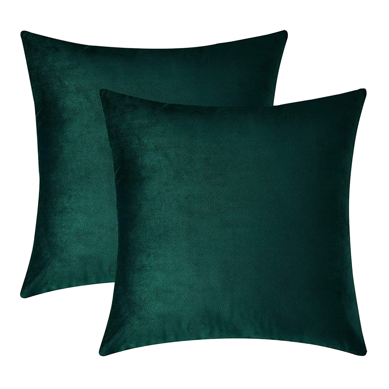Maple LeafS Velvet Cushion Cover Soft Pillow Covers Set Cushion Case For Sofa Bedroom Livingroom Chair Car (12 X 12, Dark Green