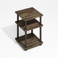 Turn-N-Tube Easy Assembly Multipurpose Shelf, Brown Walnut/Black