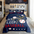 Feelyou Kids Baseball Gaming Coverlet Set Full Size Navy Blue Comforter Set For Boys Girls Teens Bedroom Decor Softball Comforte
