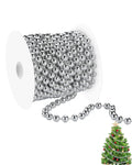 ABONDEVER 26.2FT Christmas Tree Beads Garland Decor Artificial Plastic Pearls Beads Roll for Xmas Tree Party Wedding Decoration 