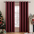 Miulee Christmas Blackout Curtains 2 Panels, Room Darkening Thermal Insulated Drapes Solid Window Treatment Set Grommet Top Ligh