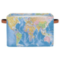 UOYO Globe World Map Storage Basket Collapsible Cloth Storage Cube Basket Bins