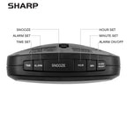 Sharp Digital Clock With Alarm And Dual Usb Fastcharge Charging Ports - Charge Your Phone Bedside - Battery Back-Up - Easy To Us