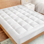OLANLY Full Quilted Fitted Mattress Pad - Cooling Soft Mattress Topper - Elastic Fitted Mattress Protector - Machine Washable Ma