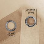 Dwcn Taupe Faux Linen Ombre Sheer Curtains - Gradient Semi Voile Curtains For Bedroom And Living Room, Set Of 2 Grommet Top Wind