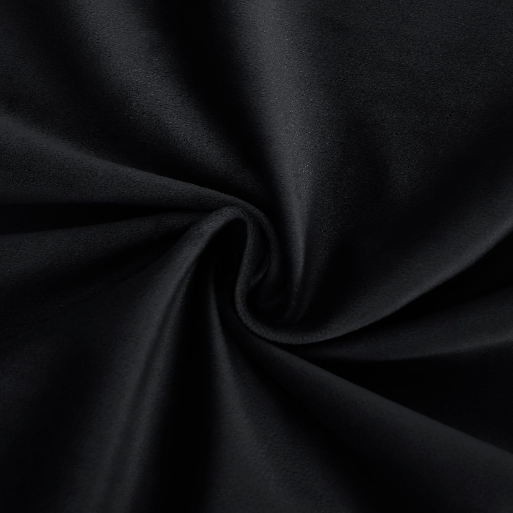 Dwcn Black Blackout Velvet Curtains 84 Inches With Tiebacks - Elegant Heavy Duty Thermal Insulated Energy Efficiency Grommet Win