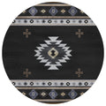 Phoenix Ph4 Black Southwestern Rug Round 8' X 8'
